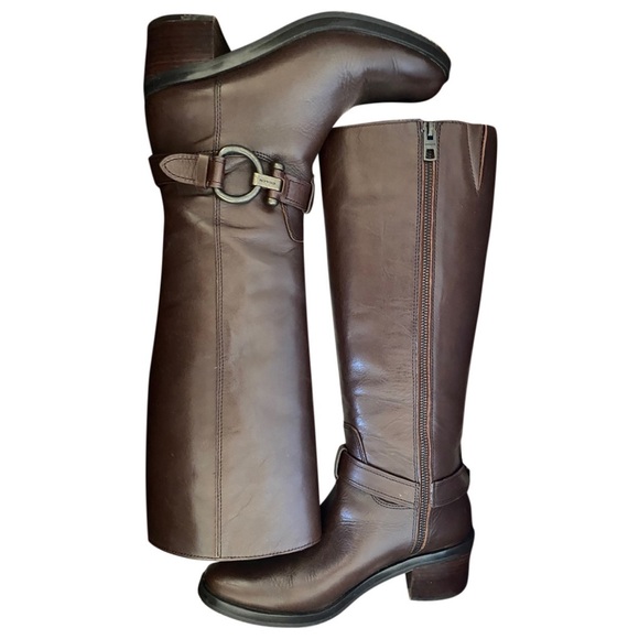 Coach Carolina Calf brown Boots - Picture 3 of 10